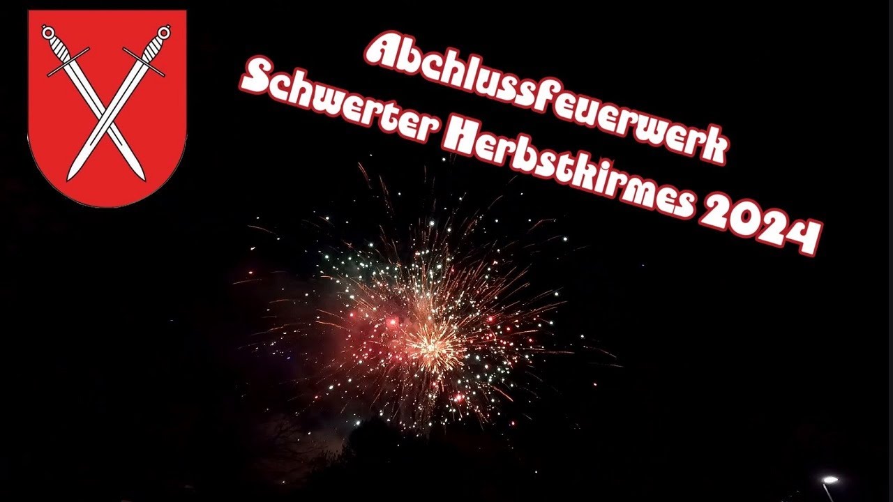 Abschlussfeuerwerk Schwerter Herstkirmes 2024 // Feuerwerk