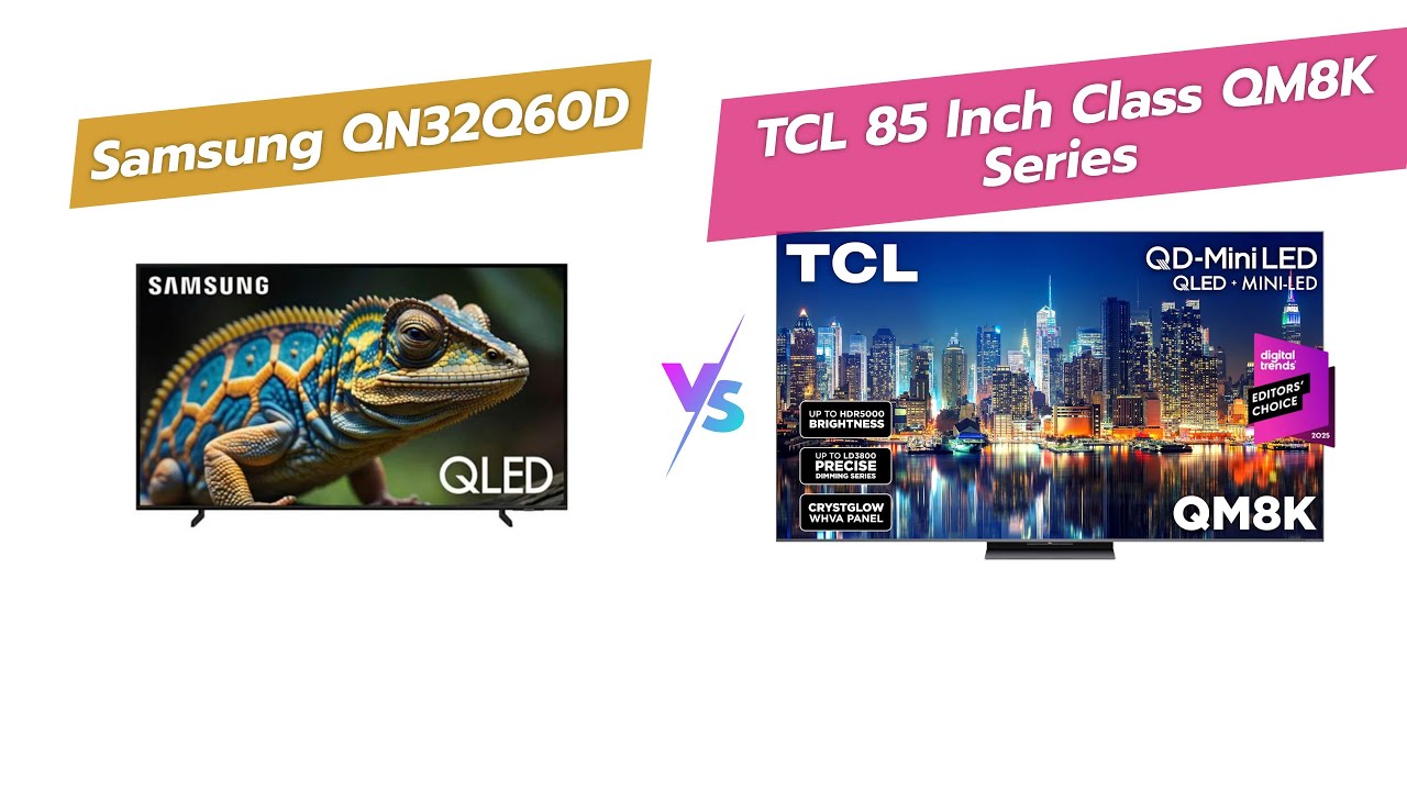 Samsung Q60D 32 дюйма против TCL QM8K 85 дюймов – какой телевизор купить? 💡📺
