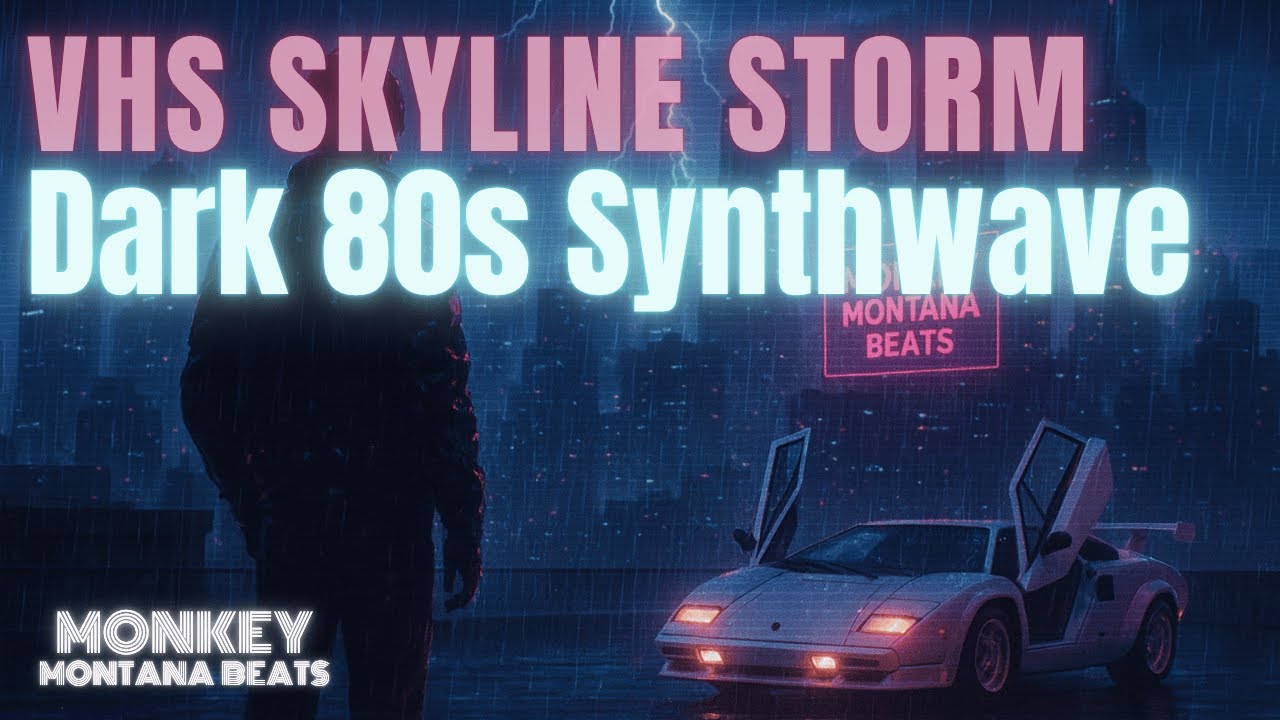 VHS Skyline Storm — Dark 80s Synthwave • Neon Rain • Analog Textures