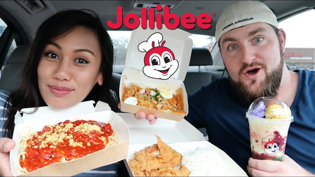 My Husband Tries JOLLIBEE For the First Time 🐝 Mukbang
