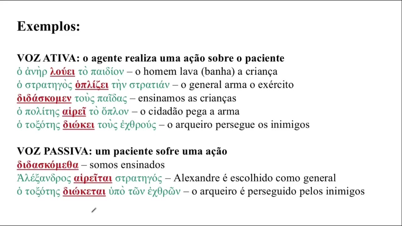 Grego 014 Introdução à Morfologia Conjugação parte 3
