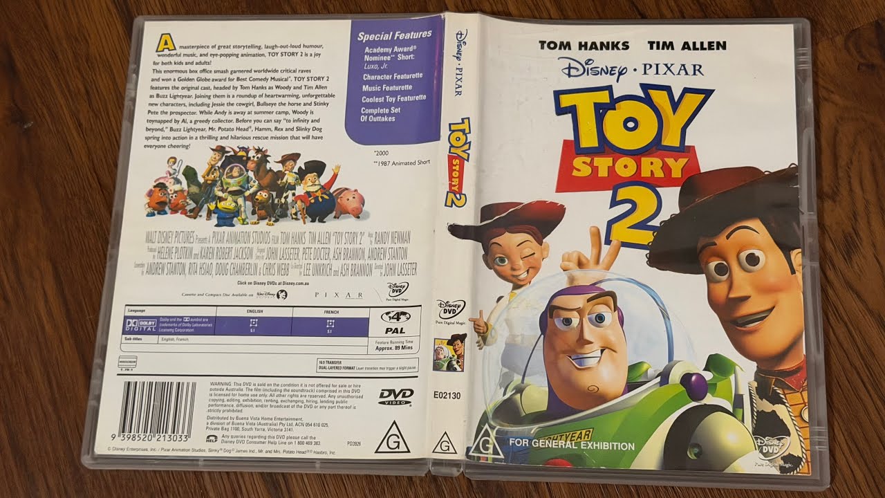 Заключительная часть мультфильма «История игрушек 2» на DVD (австралийская версия 2002 года).