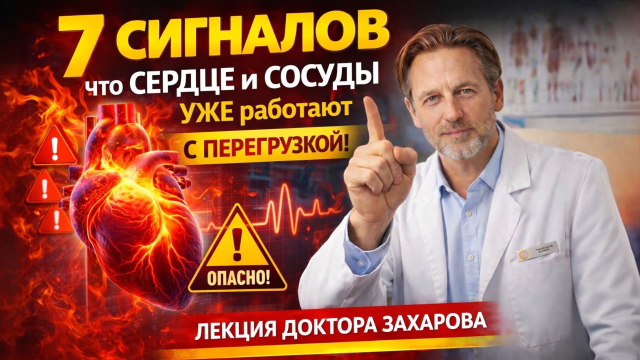 7 СИГНАЛОВ Что СЕРДЦЕ И СОСУДЫ Уже Работают С Перегрузкой — Лекция Доктора Захарова