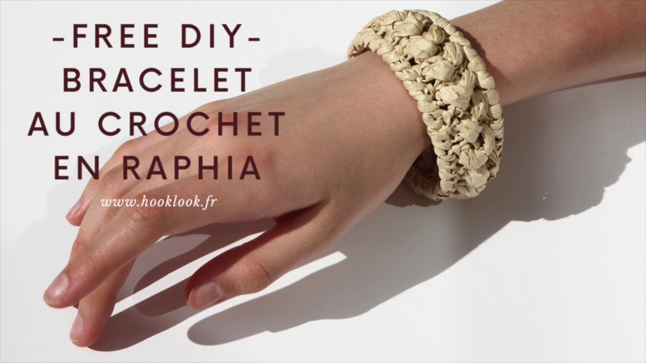 Free diy - Bracelets customisés au crochet en raphia