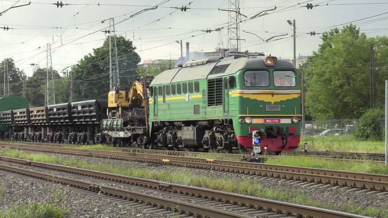 Тепловоз М62-1701 близ ст. Янаварти / M62-1701 near Janavarti station