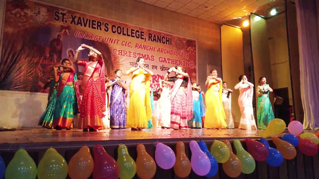 URSULINE HOSTEL GIRLS DANCE AT ST XAVIER'S COLLEGE RANCHI CHRISTMAS GATHERING