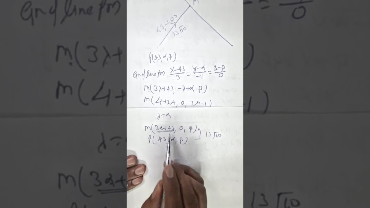 JAN 28 2026 E if distance of point P(43,æ, ɓ) from line ř= (4î-ƙ)+ų(2î+3ƙ) along a line...