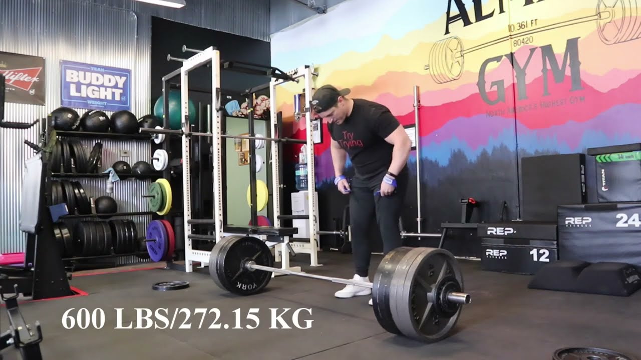 600 Pound Beltless Deadlift PR