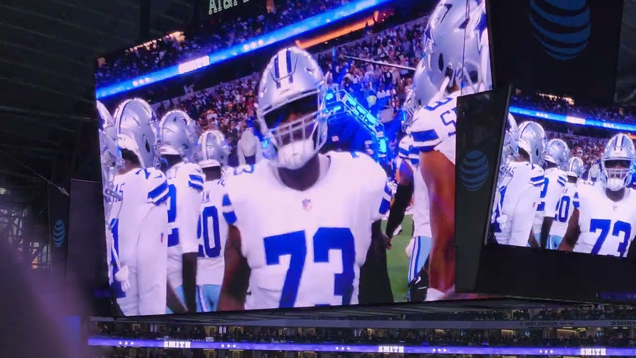 Dallas Cowboys vs Green Bay Packers starting lineup screenview 9/28/25