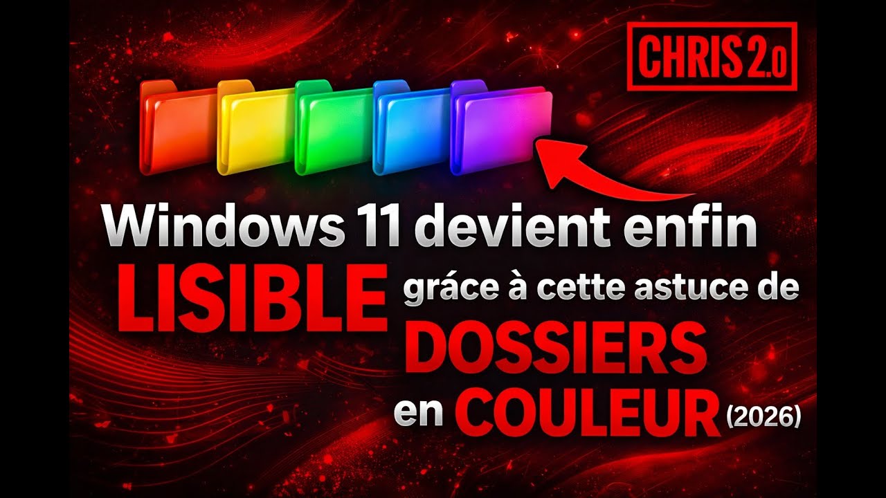 Windows 11 devient enfin lisible grâce à cette astuce de DOSSIERS en COULEUR en 2026