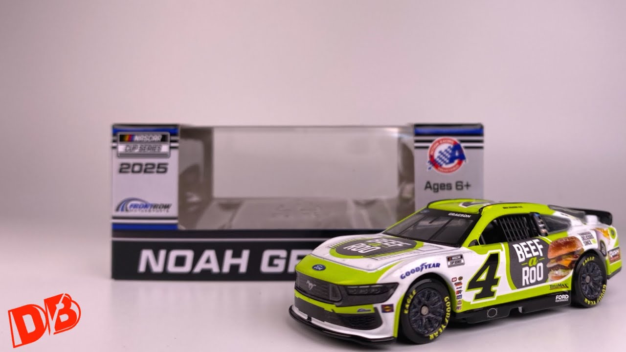 2025 NOAH GRAGSON BEEF A ROO FORD MUSTANG DIECASTBUFFET NASCAR DIECAST REVIEW 1/64