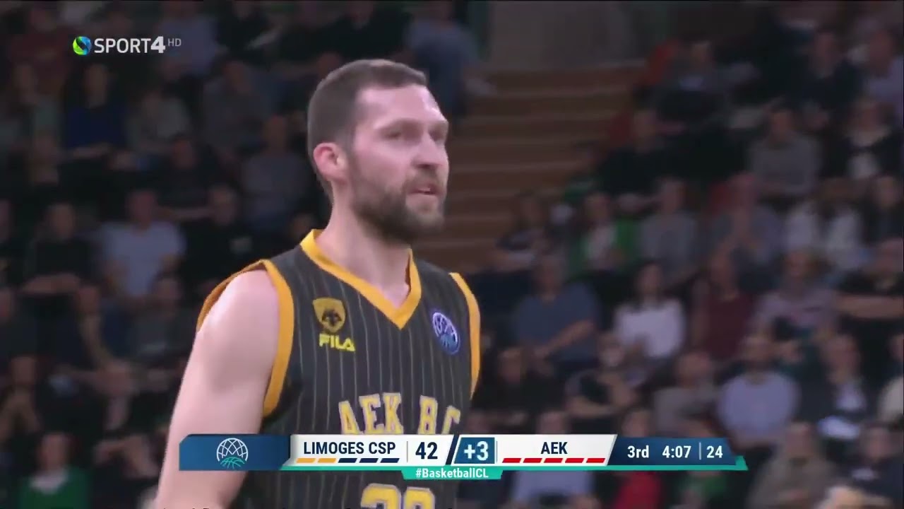 Λιμόζ-ΑΕΚ 63-69 Στιγμιότυπα HD 4η Άγ. Β' Φάσης 07-03-2023 / Limoges-AEK 63-69 Highlights