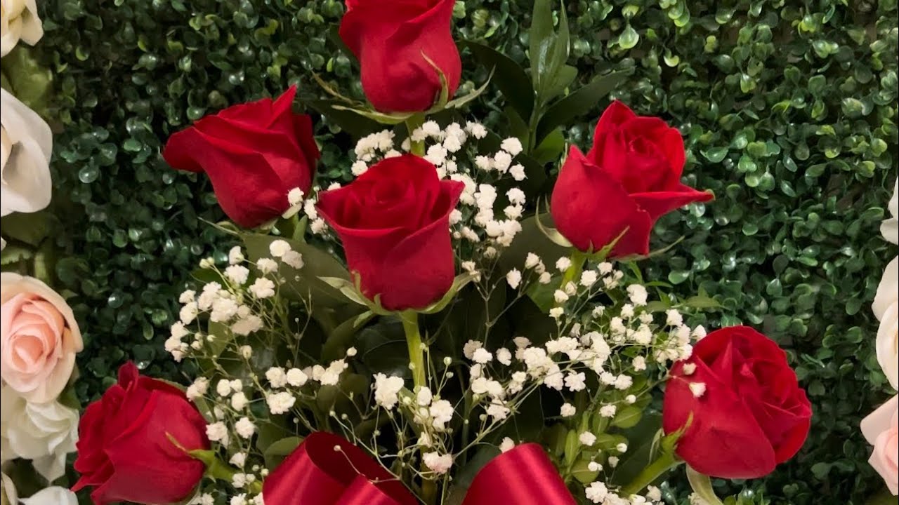 Tutorial de Arreglo floral con solo 6 rosas rojas 🌹