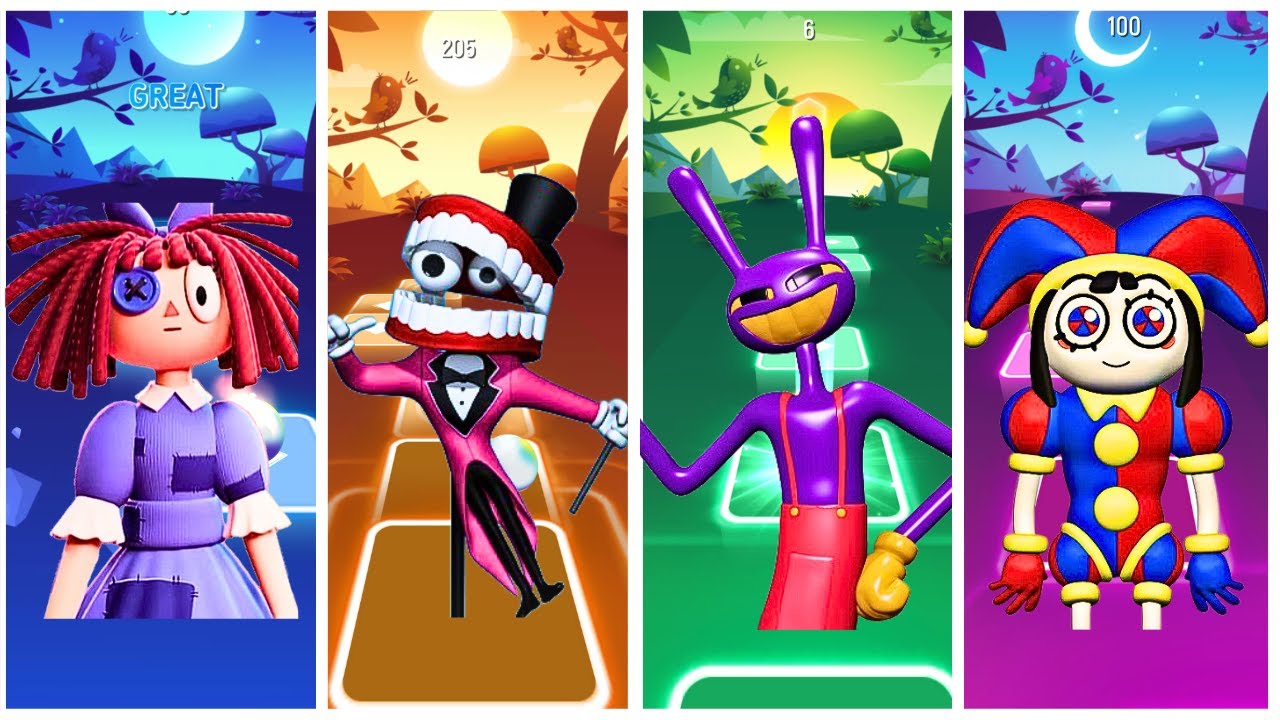 Coffin Dance but It’s The Amazing Digital Circus in Tiles Hop 😱🔥✅