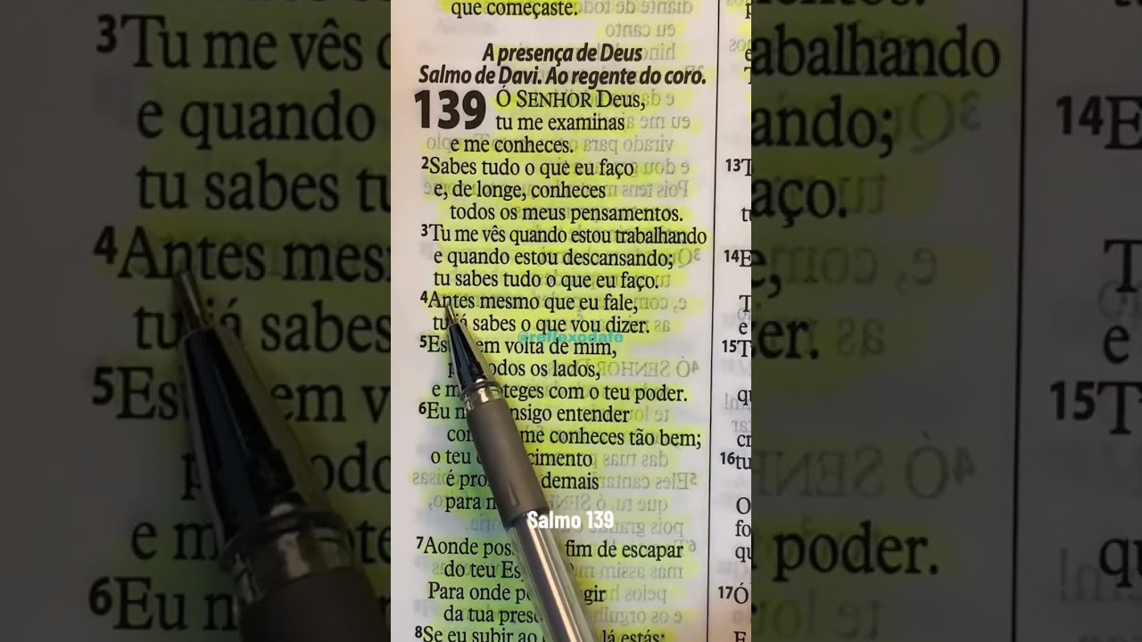 Salmo 139 #Deus #biblia #jesus #palavradedeus #bibliasagrada #Cristo #shorts #salmos #salmo91