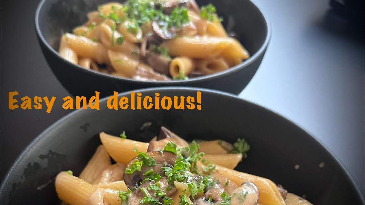 Quick and easy lunch: Creamy Pasta with Mushrooms