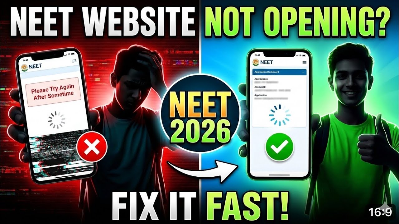 Neet 2026 Please Try Again After Sometime | Neet Website Not Opening | Neet Website not working