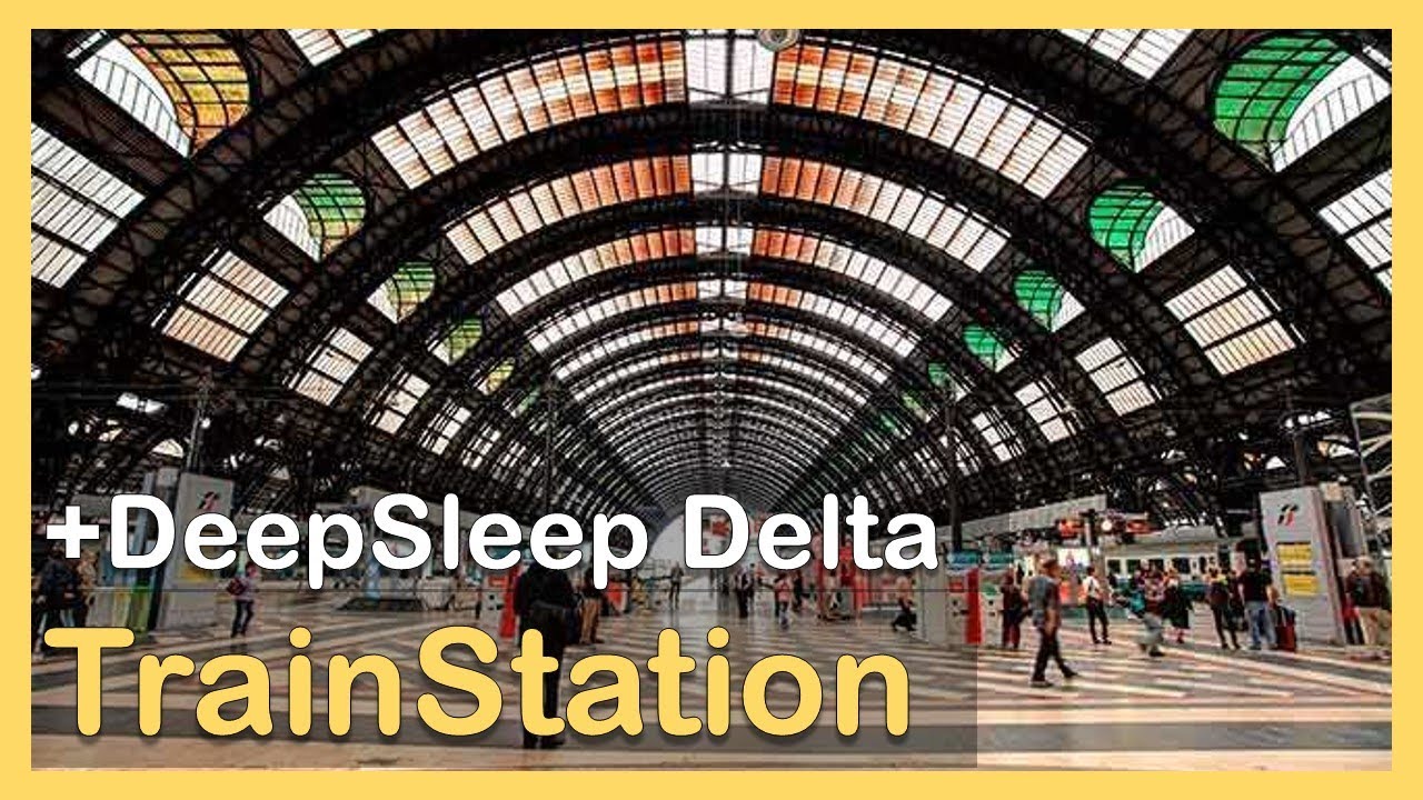 Esta&ccedil;&atilde;o do trem | Asmr para dormir profundamente com sons binaurais para dormir r&aacute;pido | tela preta