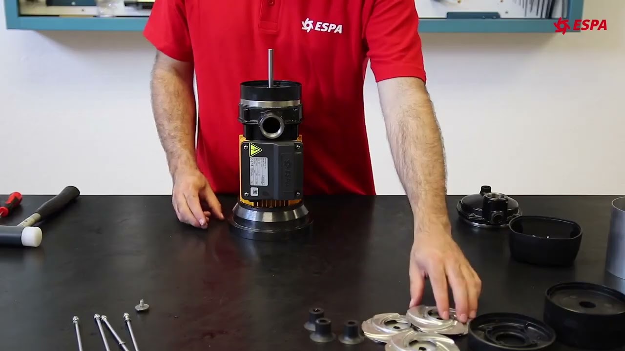 Montagem bomba de &aacute;gua ESPA s&eacute;rie Prisma