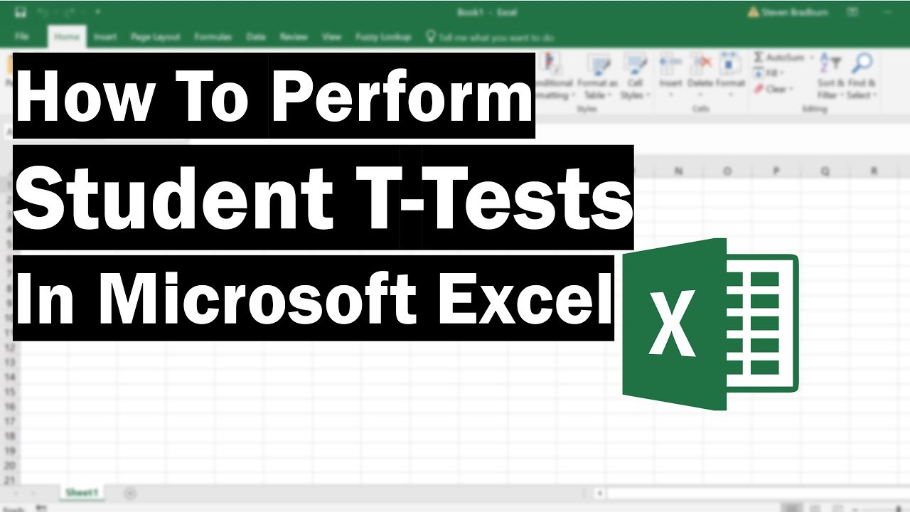 How To Perform T-Tests In Microsoft Excel