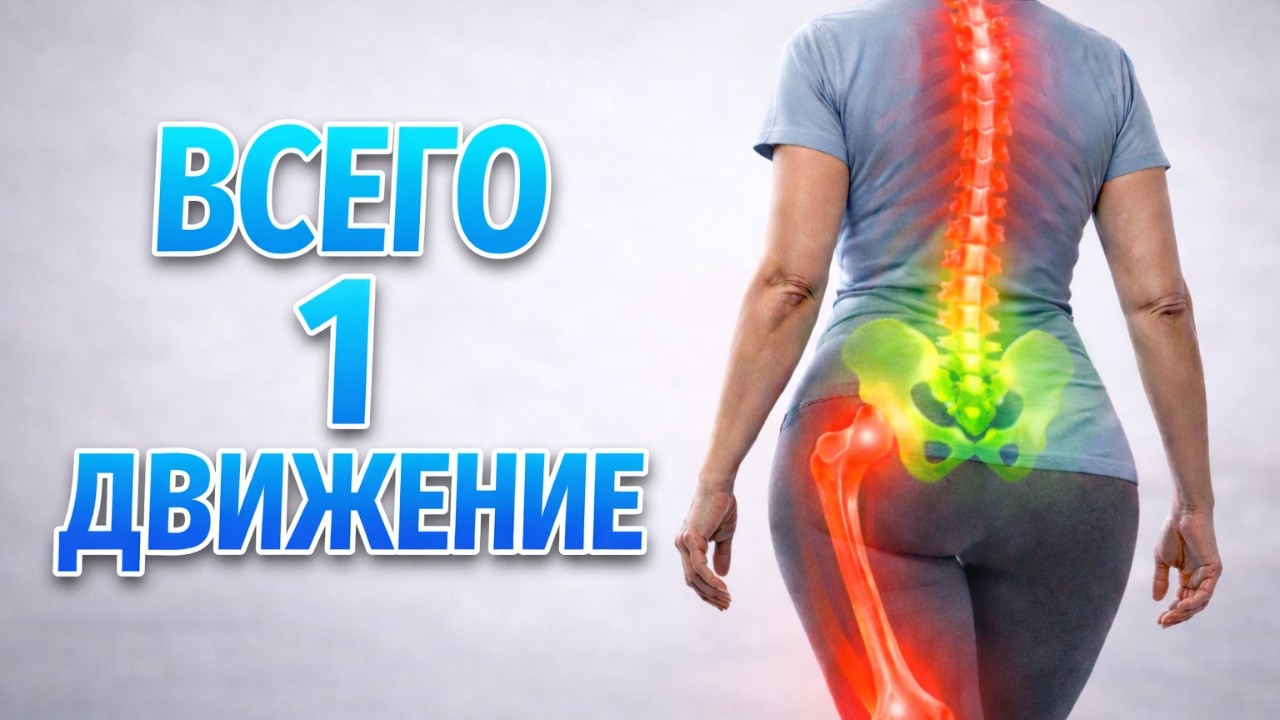 1 УПРАЖНЕНИЕ ДЛЯ ТАЗА - минус боль в спине и коленях!