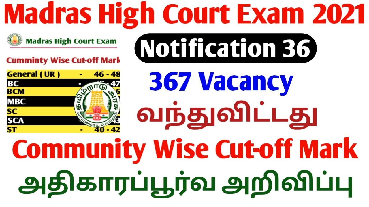 Excepted Cut-off mark Released | Notification 36 | official update | govt job
