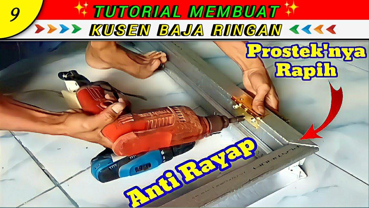 Cara Membuat Kusen dari Baja Ringan, rapih bautnya tidak terlihat