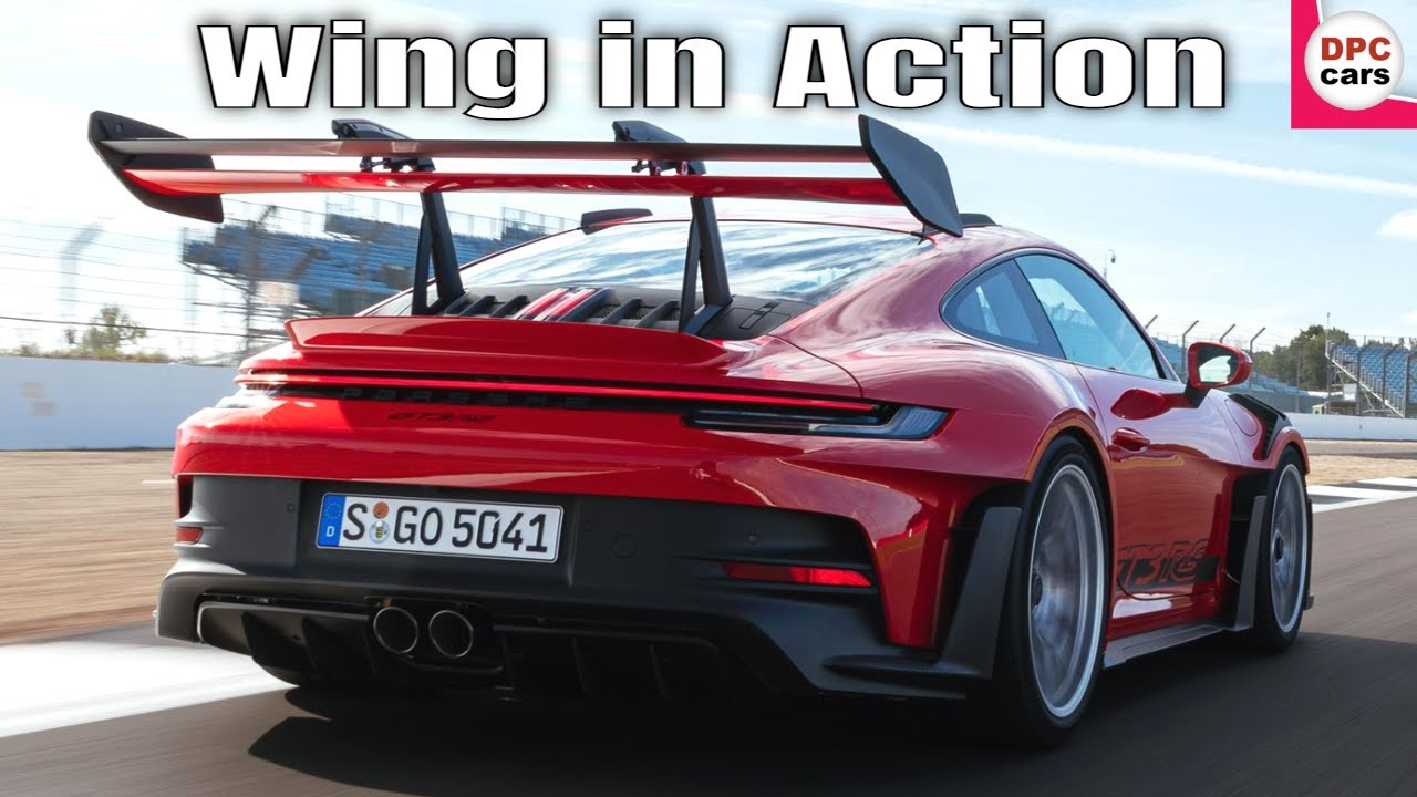 2023 Porsche 911 GT3 RS Active Aero Rear Wing in Action