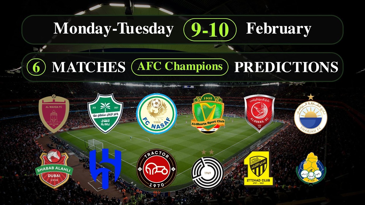 Shabab Al-Ahli Dubai vs Al-Hilal | AFC Champions Full Data Analysis & AI Predictions | February 9-10