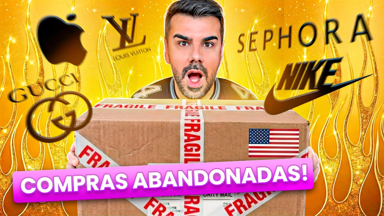 ABRINDO UMA CAIXA MISTERIOSA COM COMPRAS ABANDONADAS NOS EUA! - Titi Fabri