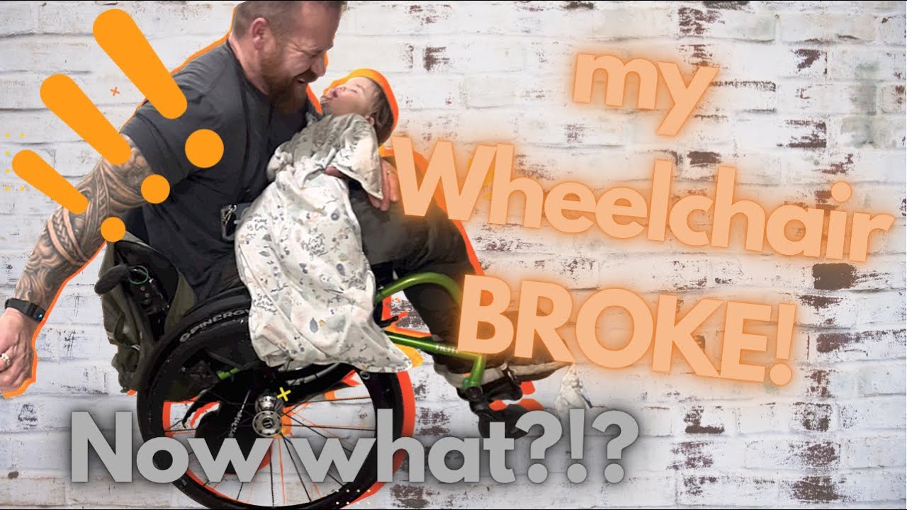 PARALYZED with a BROKEN WHEELCHAIR? 😳 What do you do? Come learn with us! #wheelchair #inspiration