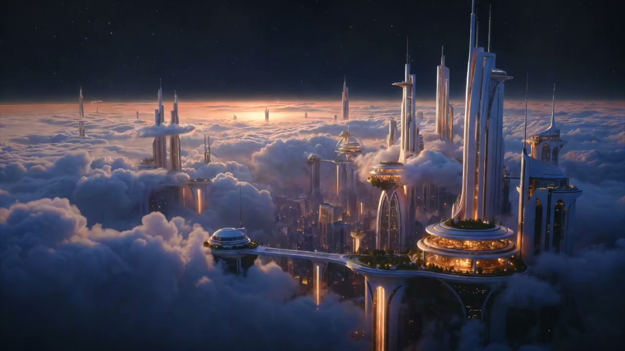 Fall Asleep Instantly ✦ Floating Sky City Night Ambience for a Calm Mind & Overnight Rest