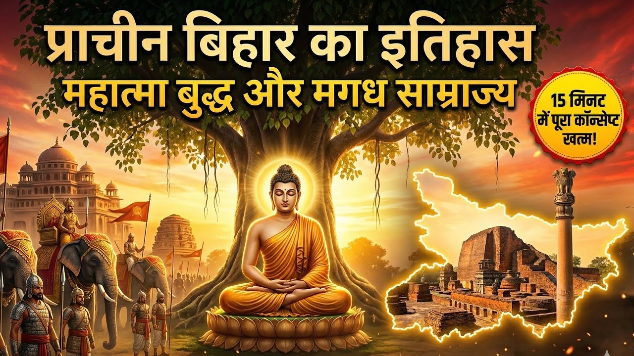 बिहार का गौरवशाली इतिहास | महात्मा बुद्ध से मगध साम्राज्य तक (15 मिनट में)🔥 
