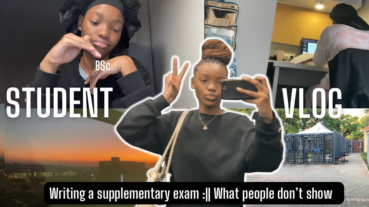 Uni Vlog || Writing a supplementary exam🤦🏾&zwj;♀️| Vlogging in public 🫤| 2nd Year Bsc Student
