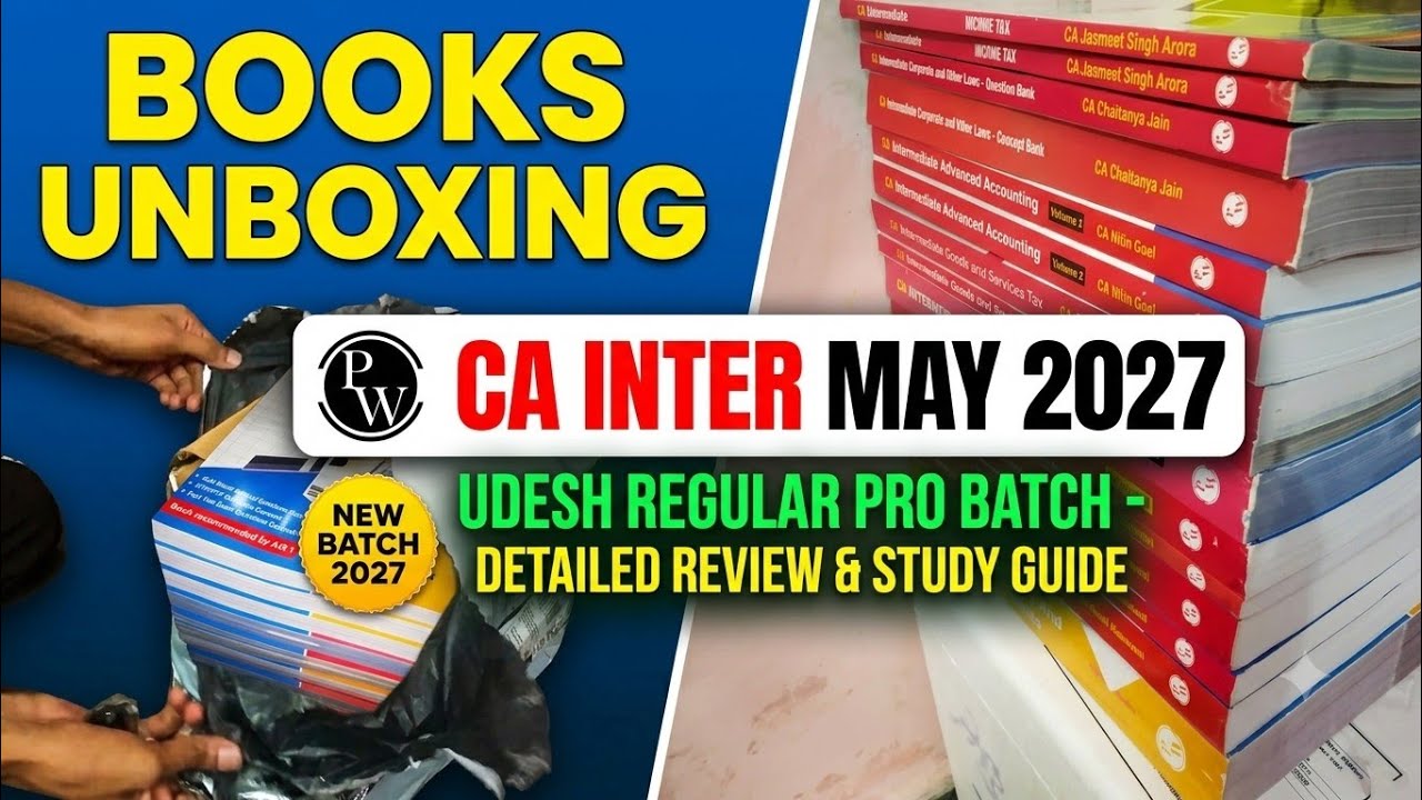 PW CA INTERMEDIATE BOOKS UNBOXING | CA Inter May 2027 attempt | worth it or not | Honest Review