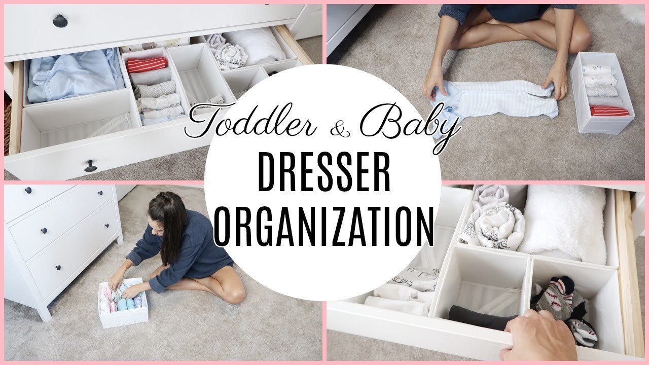 TODDLER AND BABY CLOTHES ORGANIZATION // DRESSER ORGANIZATION // Organize and Declutter With Me 2018