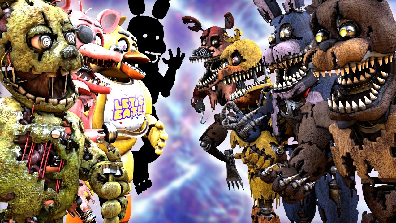 [SFM FNaF] Nightmare VR vs FNAF AR