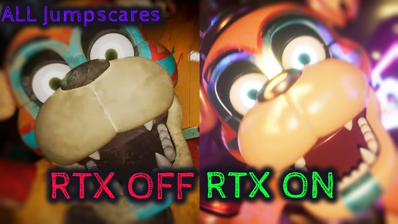 FNAF Security Breach Modded RTX - ALL JUMPSCARES