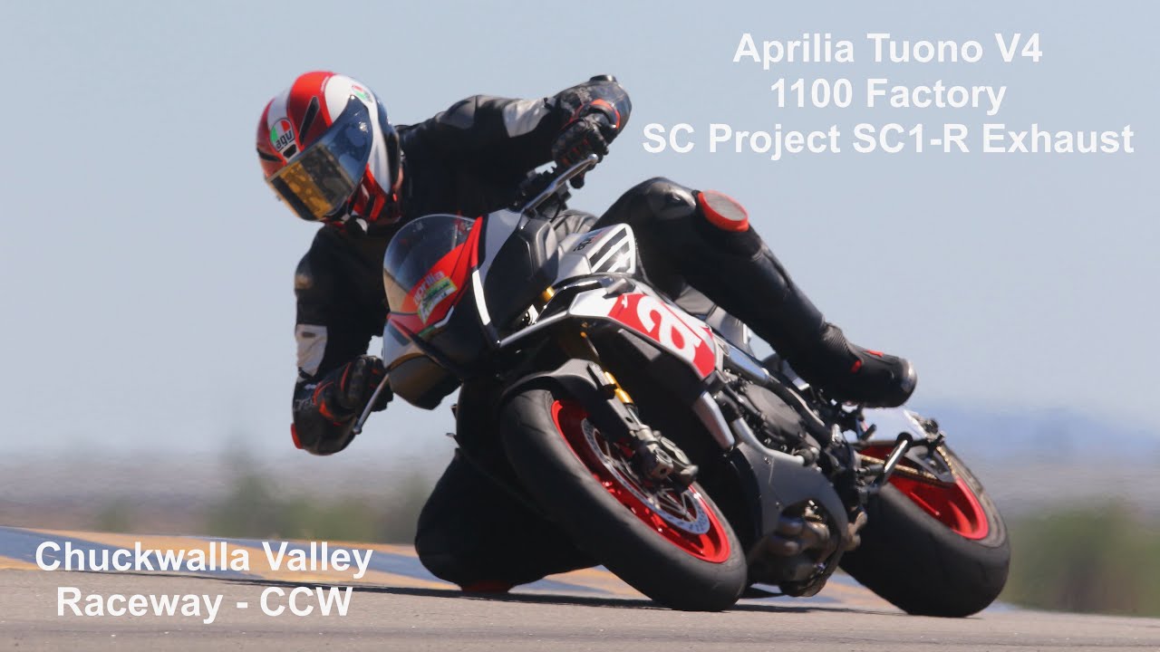 Back to Chuckwalla! Aprilia Tuono V4 1100 Factory with SC Project SC1-R Exhaust - CCW