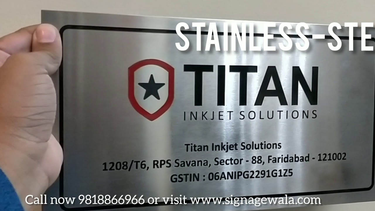 Stainless Steel Name Plates