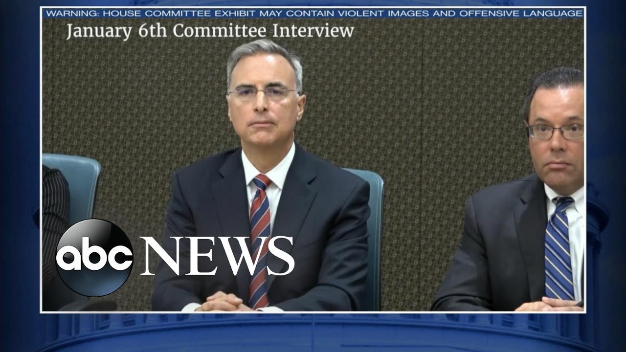 Jan. 6 committee plays testimony of Pat Cipollone regarding the 2020 election