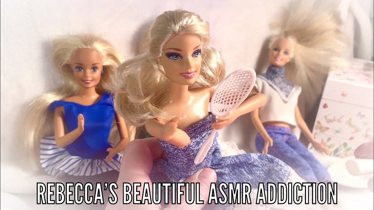 ASMR Playing with Barbie Dolls! Hair bushing~Clothing sounds. (Whispered only) ~Request