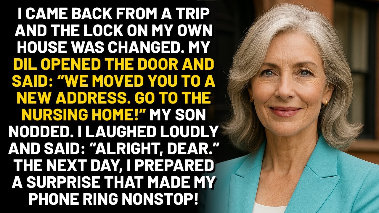 I came back from a trip and the lock on my own house was changed. My dil opened the door and said...