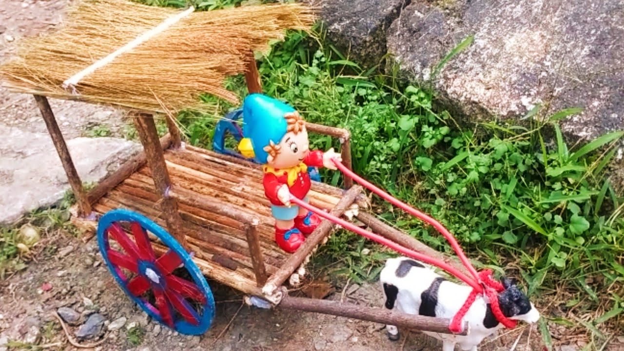 DIY how to make a ox cart with a roof/mini project