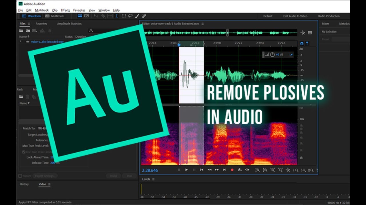 How To Remove Plosives In Your Audio With Adobe Audition