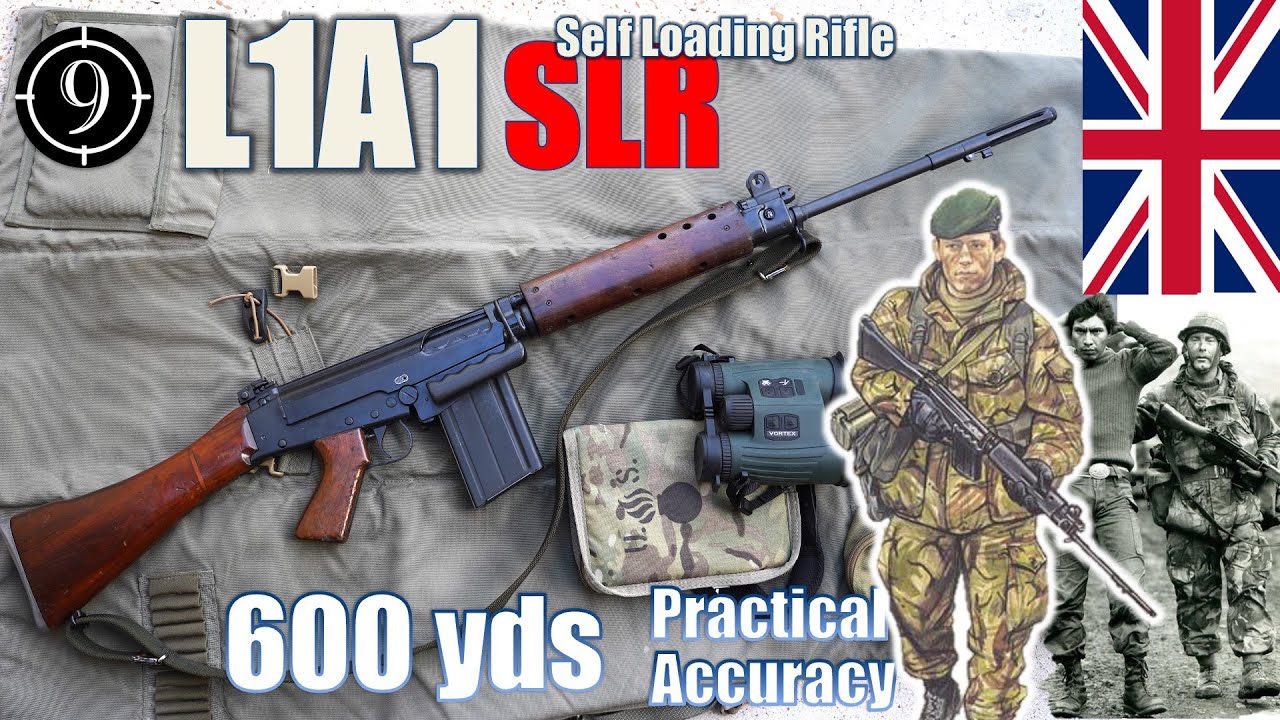 L1A1 🇬🇧 SLR [британский FN FAL - прицельные приспособления] до 600 ярдов (при участии парня на ст...
