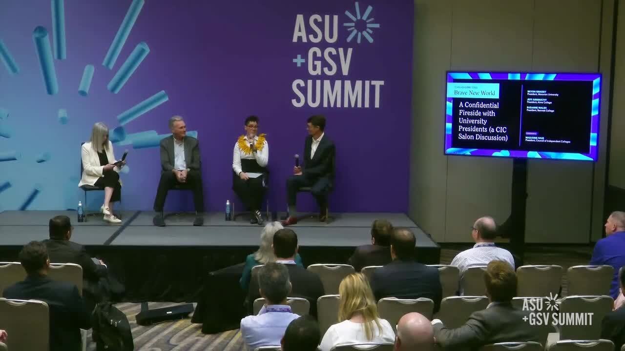 A Confidential Fireside with University Presidents (a CIC Salon Discussion) | ASU+GSV 2023