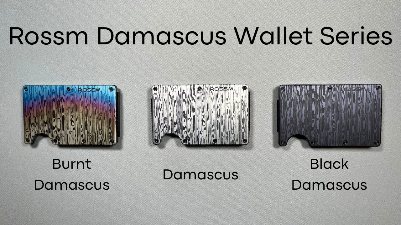 Rossm Damascus Wallets:  Unboxing and First Impressions