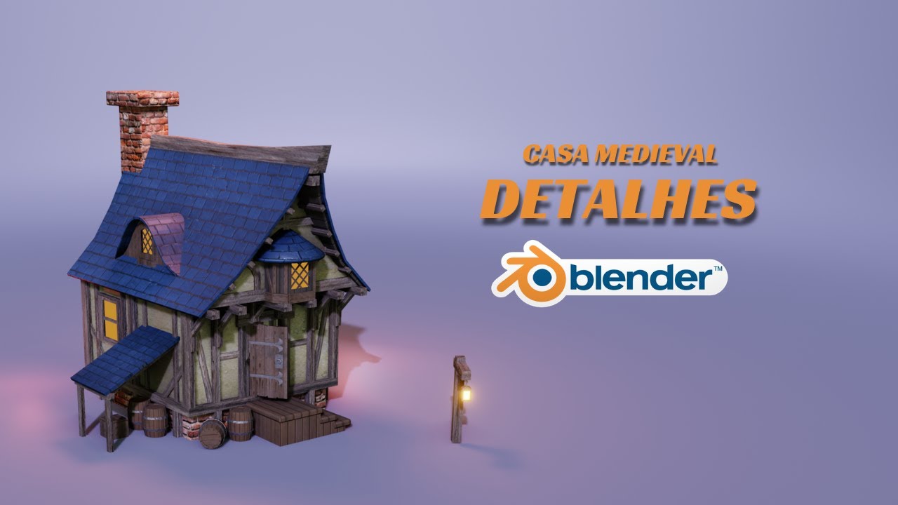 Criando Detalhes da Casa Medieval - Blender 2.9 - Low Poly Medieval House