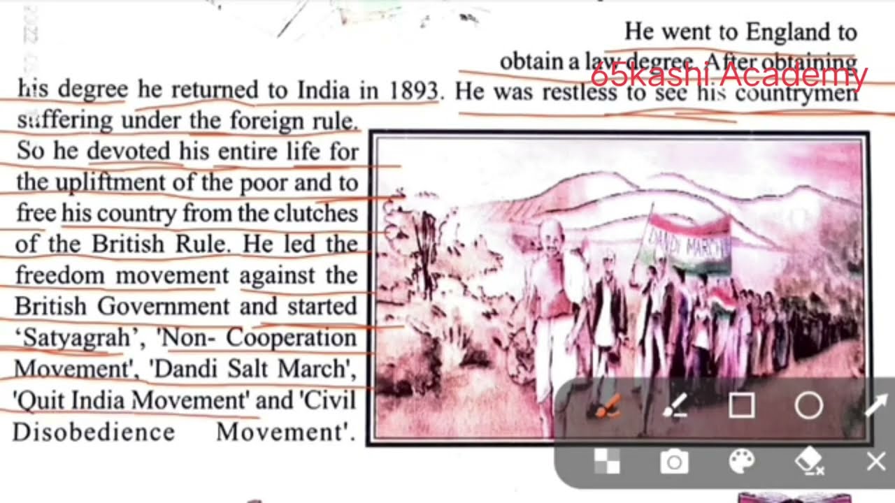 Class 7 English chapter 8( mahatma gandhi)up board 